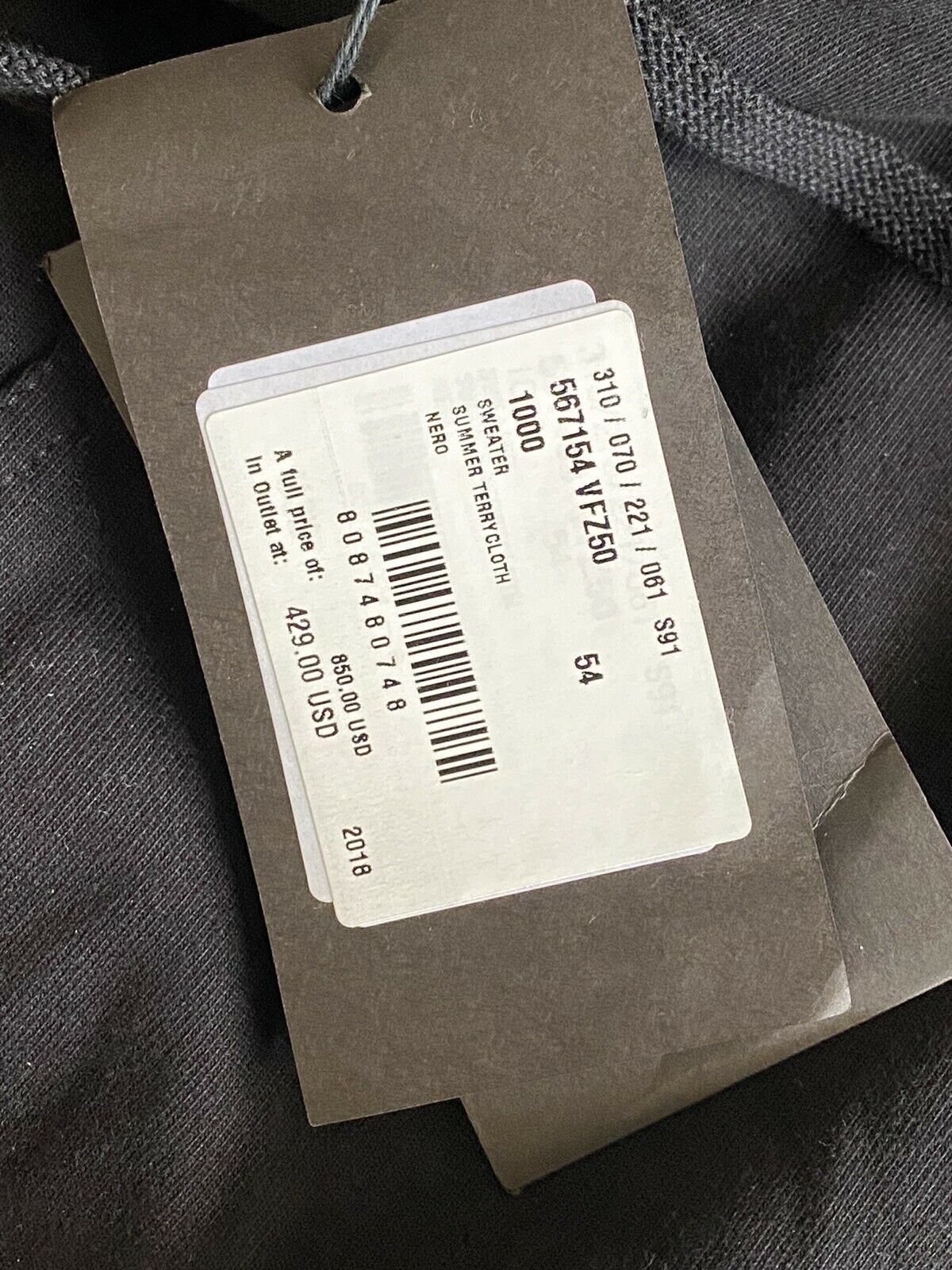 Neu mit Etikett: 850 $ Bottega Veneta Pullover mit Kapuze Schwarz 44 US (54 Eu) 567154 