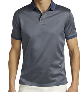 NWT 195 $ Emporio Armani Jacquard Micro-Print Poloshirt Blau Grau XL 