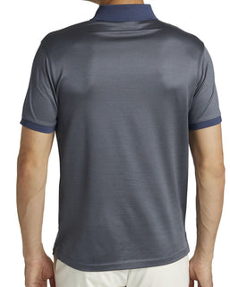 NWT 195 $ Emporio Armani Jacquard Micro-Print Poloshirt Blau Grau XL 