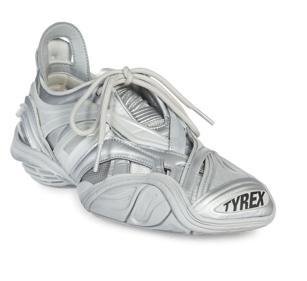 NIB $995 Balenciaga Damen Tyrex Sneakers Grau 6 US (36 Euro) 