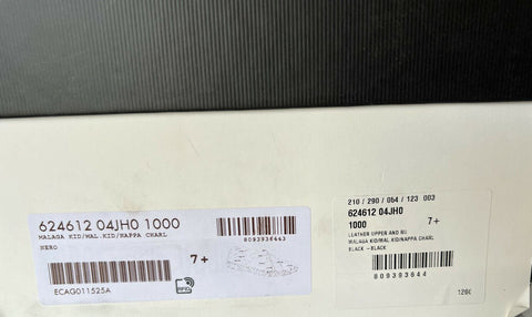 NWT Gucci Мужские классические кожаные эспадрильи Malaga черного цвета 8 США (Gucci 7.5) 624612 