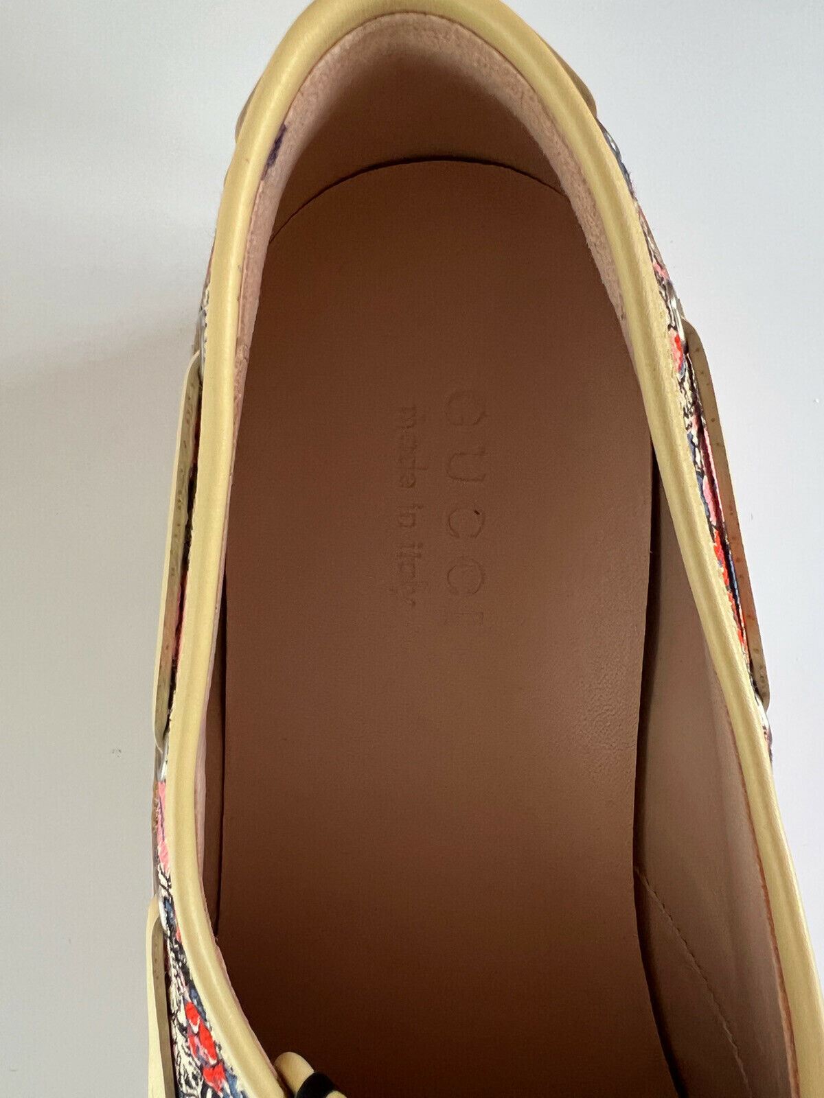 New Gucci GG Men’s Liberty Floral Boat Shoes 9.5 US (Gucci 9) 547641