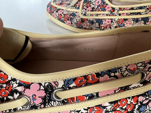 New Gucci GG Men’s Liberty Floral Boat Shoes 9.5 US (Gucci 9) 547641