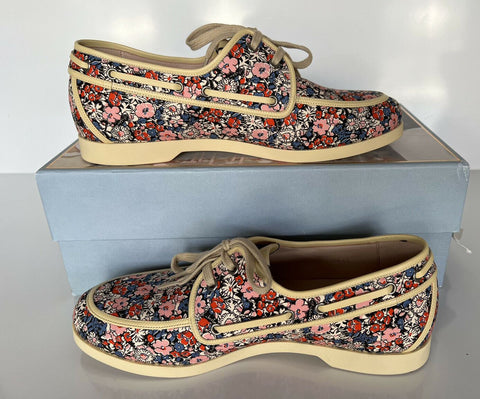 New Gucci GG Men’s Liberty Floral Boat Shoes 9.5 US (Gucci 9) 547641
