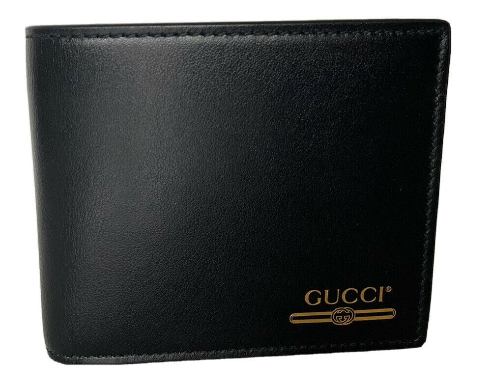 Новый черный кожаный кошелек Gucci Web Bifold, сделанный в Италии 451268 