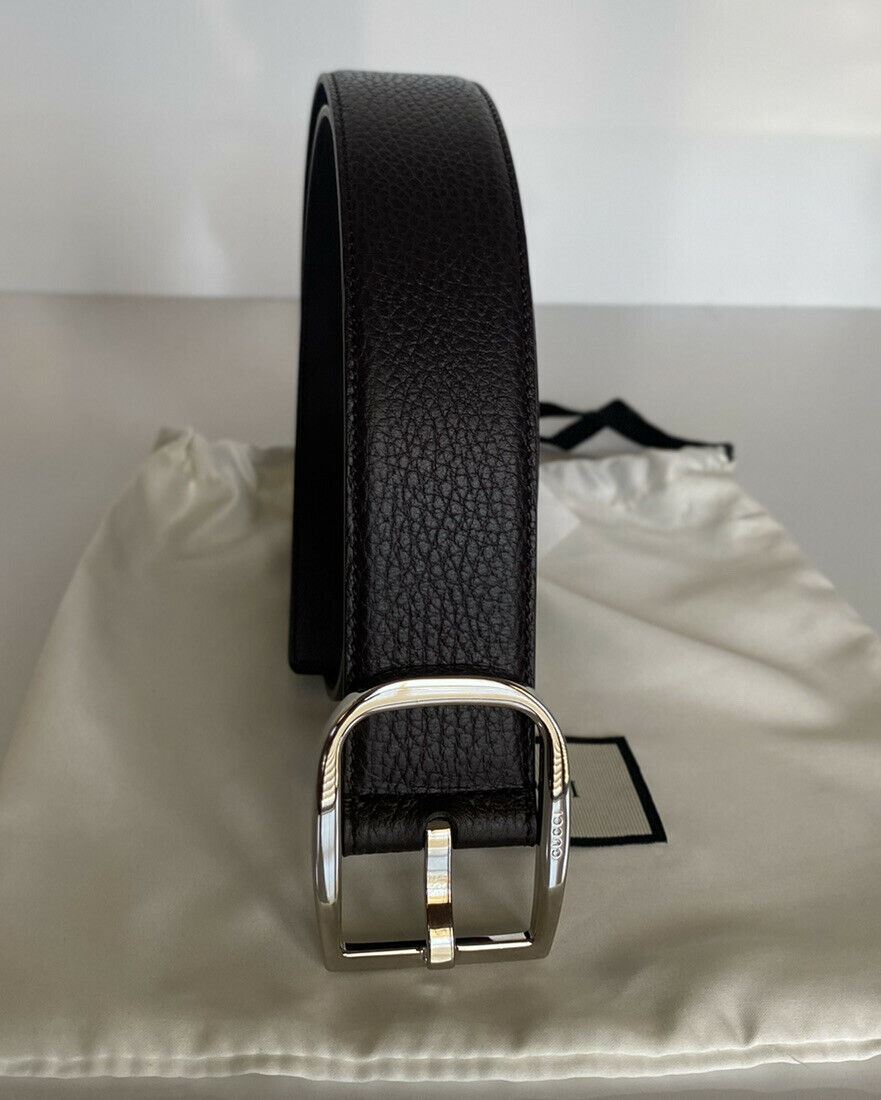 Neu mit Etikett: Gucci Herrengürtel aus Dollar-Kalbsleder, Braun, 85/34, hergestellt in Italien, 449716