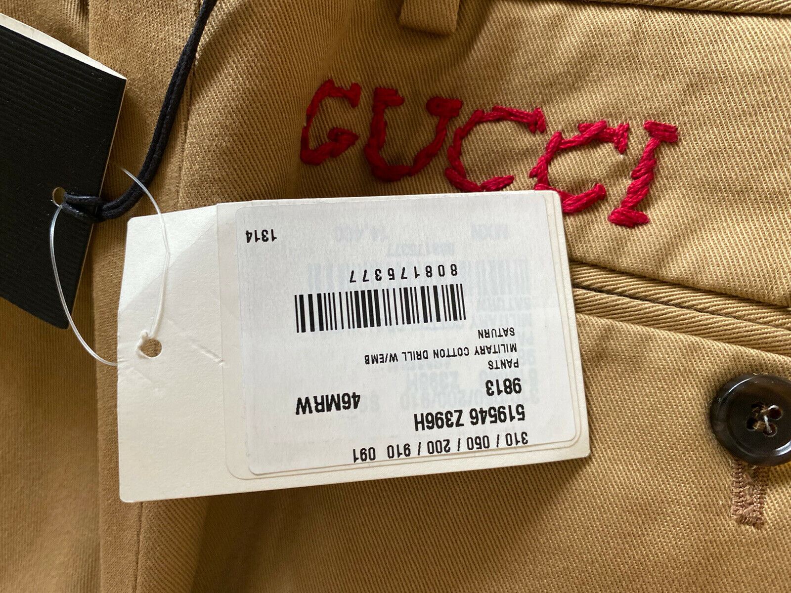 NWT Gucci Men's Brown Dress Pants 30 US (46 Euro) Made in Italy 519546