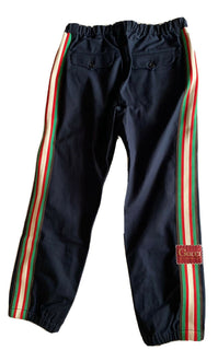Neu mit Etikett: 1100 $ Gucci Military Cotton Herren-Jogginghose Nachtblau 32 US (48 Euro) 
