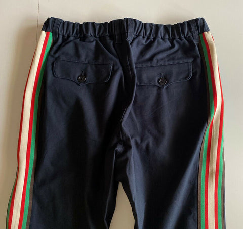 NWT $1100 Gucci Military Cotton Men’s Jogger Pants Night Blue 32 US (48 Euro)