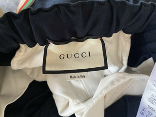 Neu mit Etikett: 1100 $ Gucci Military Cotton Herren-Jogginghose Nachtblau 32 US (48 Euro) 