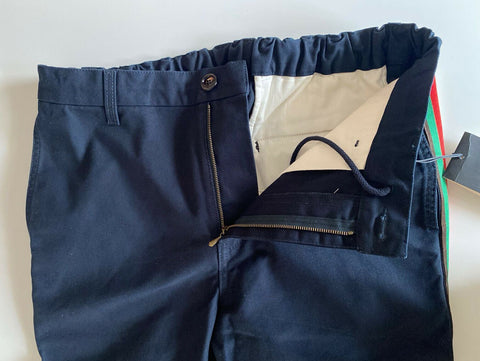 NWT $1100 Gucci Military Cotton Men’s Jogger Pants Night Blue 32 US (48 Euro)