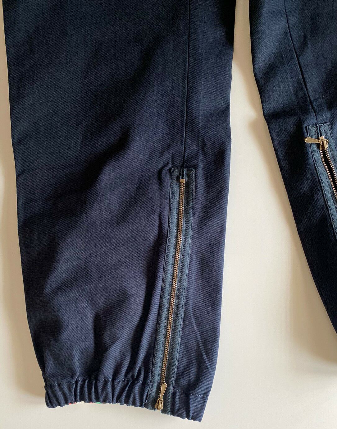 NWT $1100 Gucci Military Cotton Men’s Jogger Pants Night Blue 32 US (48 Euro)