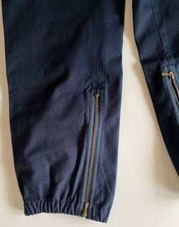 Neu mit Etikett: 1100 $ Gucci Military Cotton Herren-Jogginghose Nachtblau 32 US (48 Euro) 