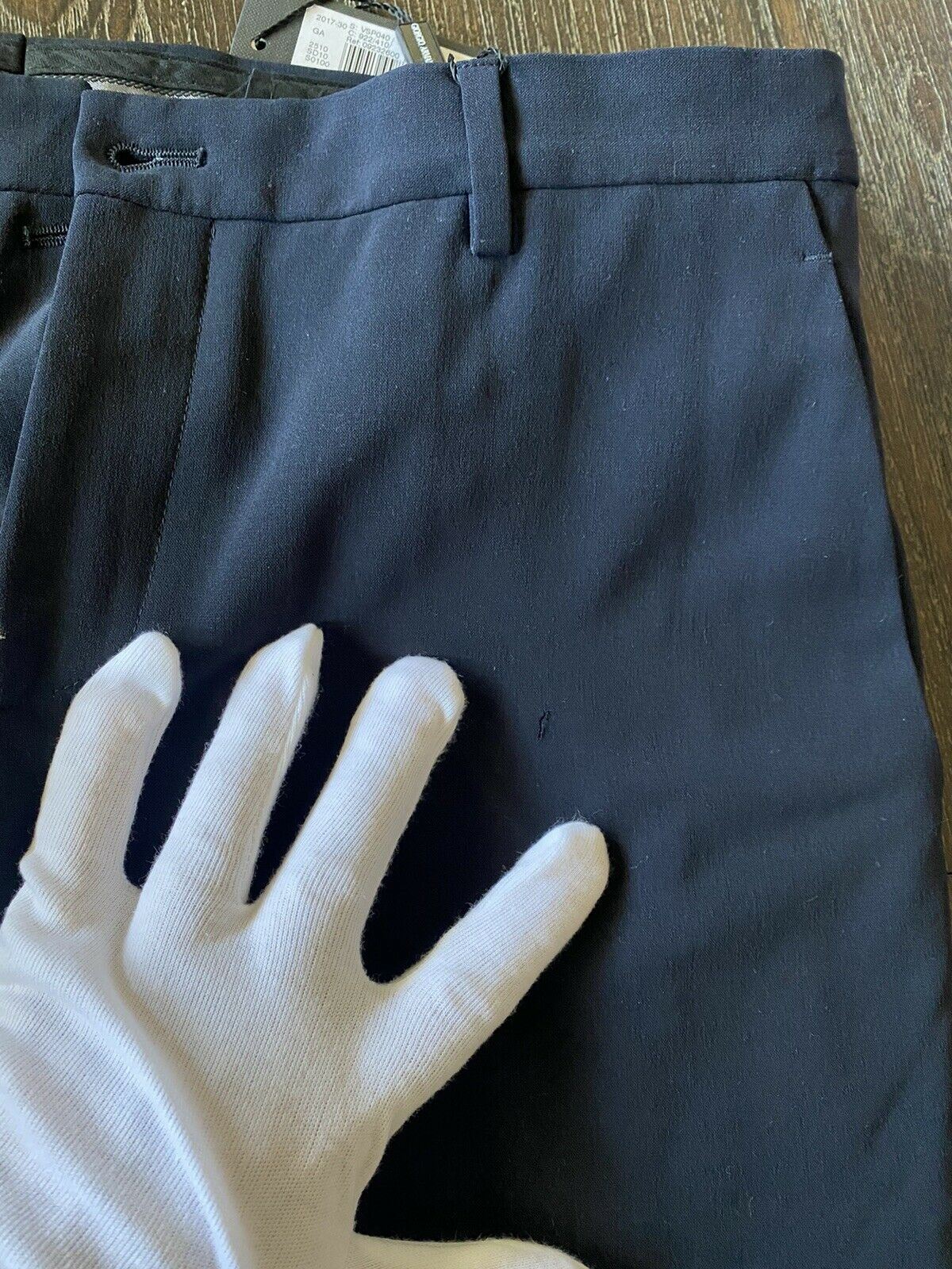 СЗТ $975 Мужские шерстяные классические брюки Giorgio Armani, размер 38, США VSP040 — мелкий крой