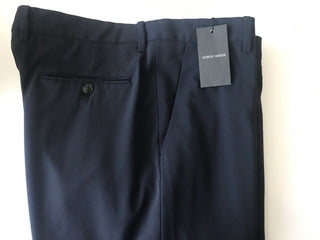 Neu mit Etikett: 975 $ Giorgio Armani Wollanzughose für Herren, Größe 38 US VSP040 – kleiner Schnitt