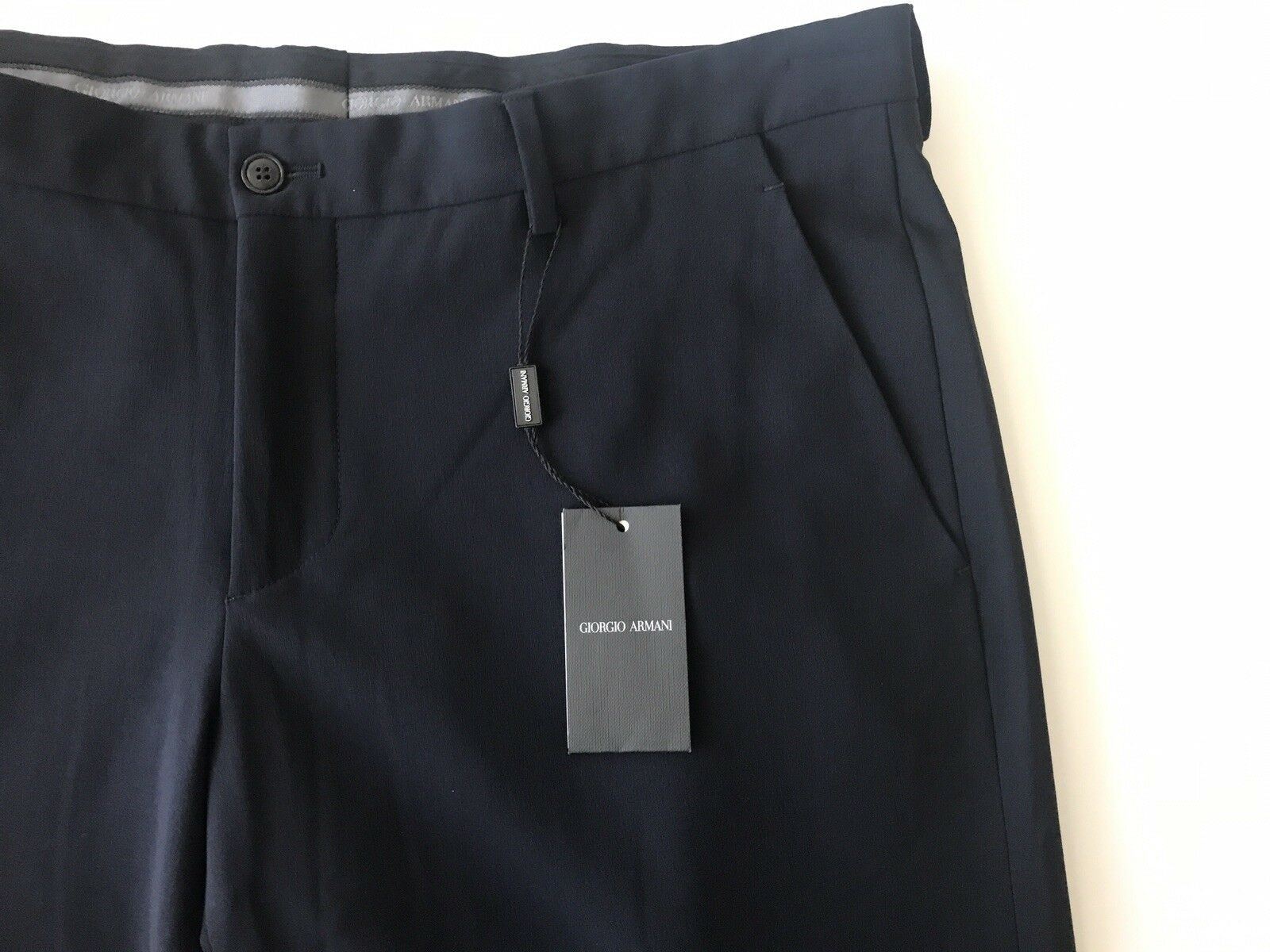 NWT $975 Giorgio Armani Mens Wool Dress Pants Size 38 US VSP040 - minor cut