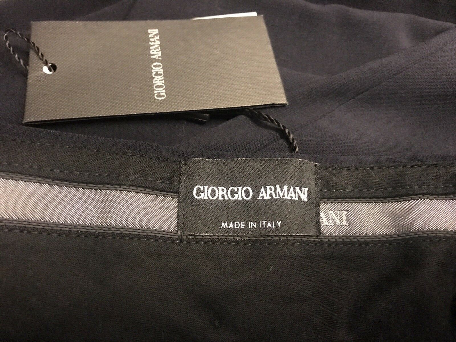 Neu mit Etikett: 975 $ Giorgio Armani Wollanzughose für Herren, Größe 38 US VSP040 – kleiner Schnitt