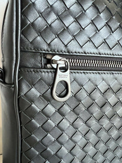 NWT 3200 $ Bottega Veneta Leder Intrecciato Schwarze Aktentasche Italien 577537 