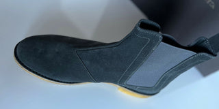 NIB $ 820 Bottega Veneta Kalbsveloursleder Schiefergraue Stiefeletten 9 US (42 Eu) IT 312345 