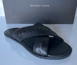 NIB $ 580 Bottega Veneta Herren-Sandalen aus Tennis-Kalbsleder 7 US (40 Euro) 562342 