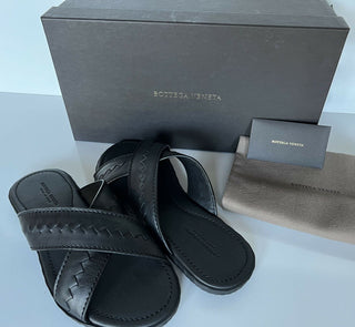 NIB $ 580 Bottega Veneta Herren-Sandalen aus Tennis-Kalbsleder 8 US (41 Euro) 562342 