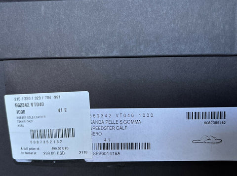 NIB $580 Bottega Veneta Men's Tennis Calf Leather Sandals 8 US (41 Euro) 562342