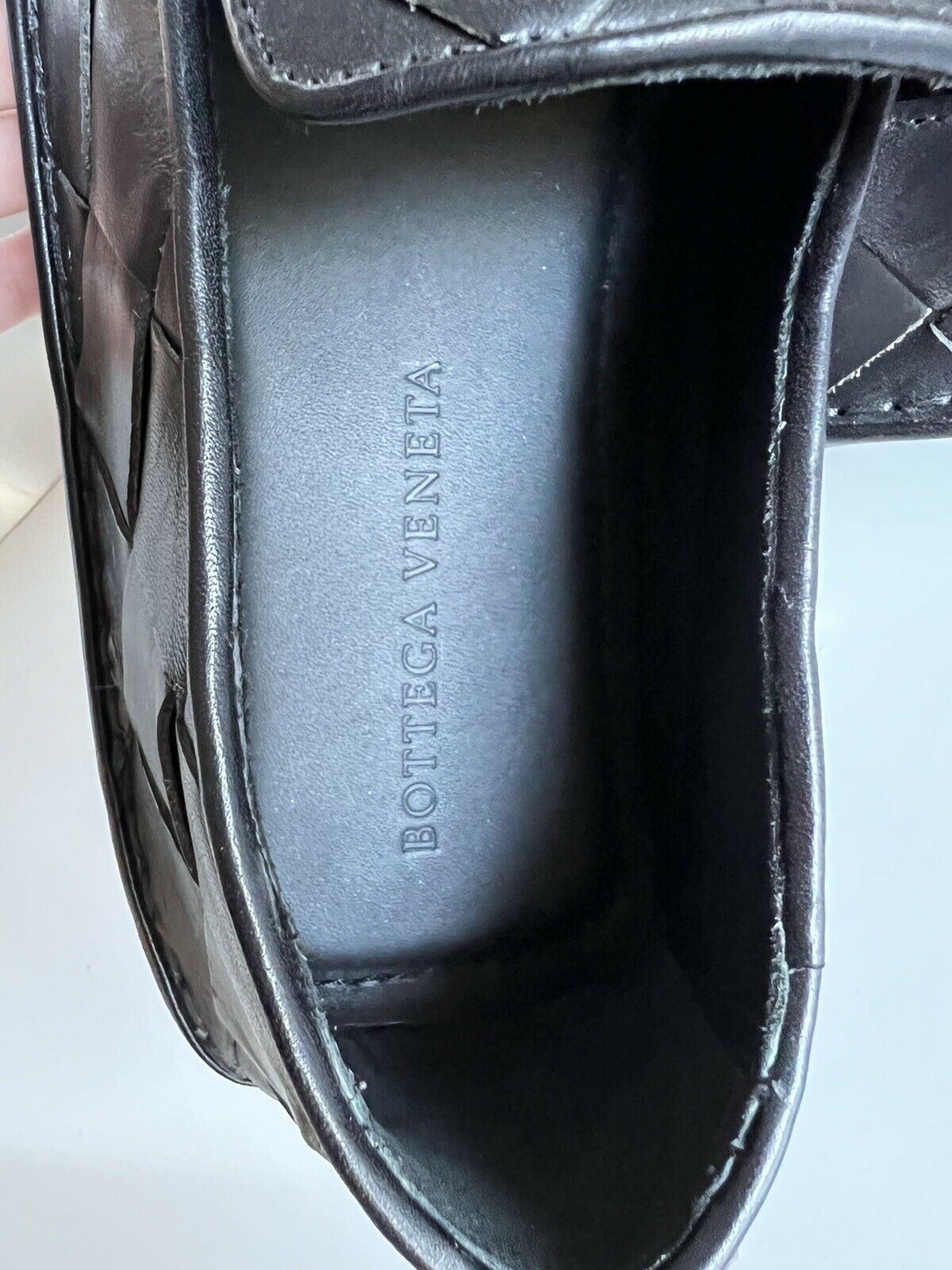 NIB $740 Bottega Veneta Douglas Intrecciato Leather Black Shoes 10 US 578309