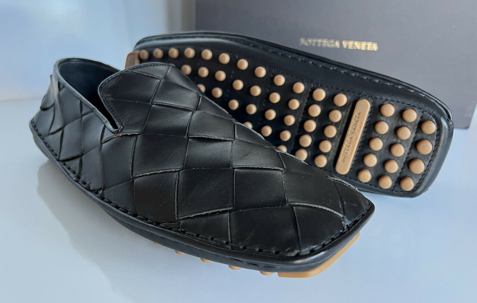 NIB $740 Bottega Veneta Douglas Intrecciato Leather Black Shoes 8 US 578309