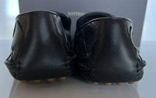 NIB $740 Bottega Veneta Douglas Intrecciato Leder Schwarze Schuhe 8 US 578309 