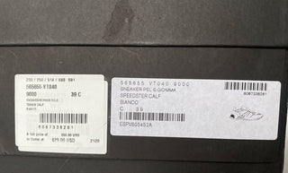NIB 850 $ Bottega Veneta Damen-Sneakers aus weißem Kalbsleder 9 US (39 Eu) 565655 