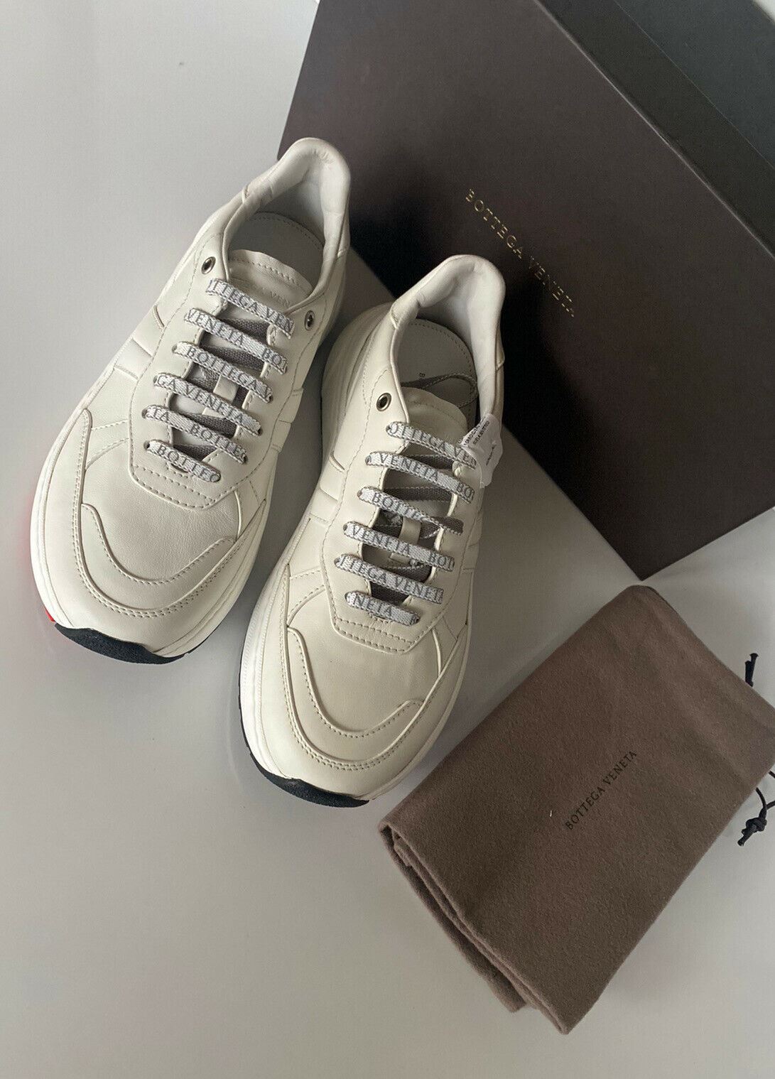 NIB $850 Bottega Veneta Women's White Calf Leather Sneakers 9 US (39 Eu) 565655