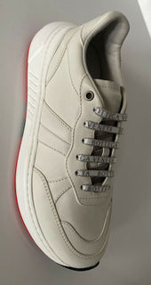 NIB 850 $ Bottega Veneta Damen-Sneakers aus weißem Kalbsleder 9 US (39 Eu) 565655 