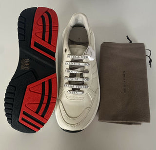 NIB 850 $ Bottega Veneta Damen-Sneakers aus weißem Kalbsleder 9 US (39 Eu) 565655 