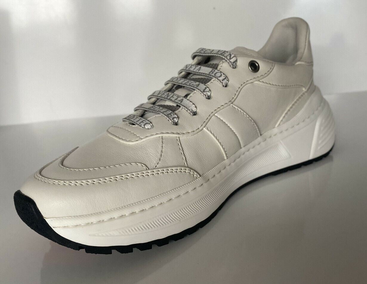 NIB 850 $ Bottega Veneta Damen-Sneakers aus weißem Kalbsleder 10 US (40 Eu) 565655 