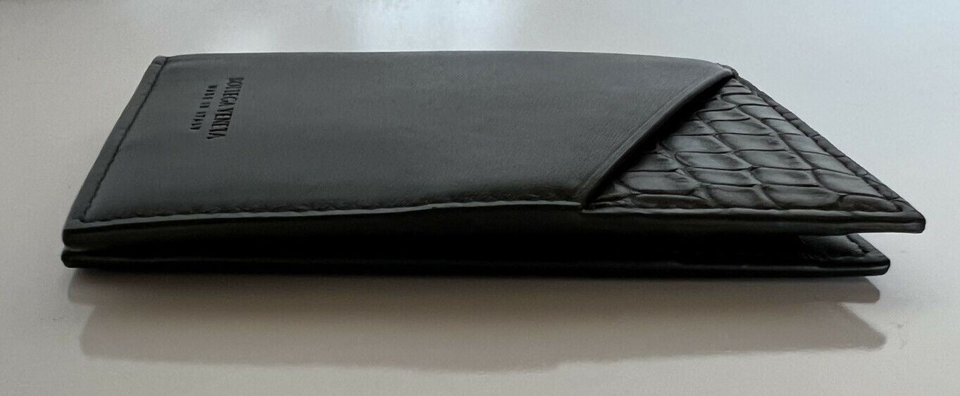 NWT $680 Bottega Veneta Men's Alligator Leather Wallet Black 619380 Italy