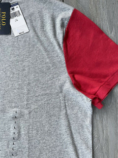 NWT Polo Ralph Lauren Men's Preppy Bear Classic Fit Tri-color T-Shirt Gray Large