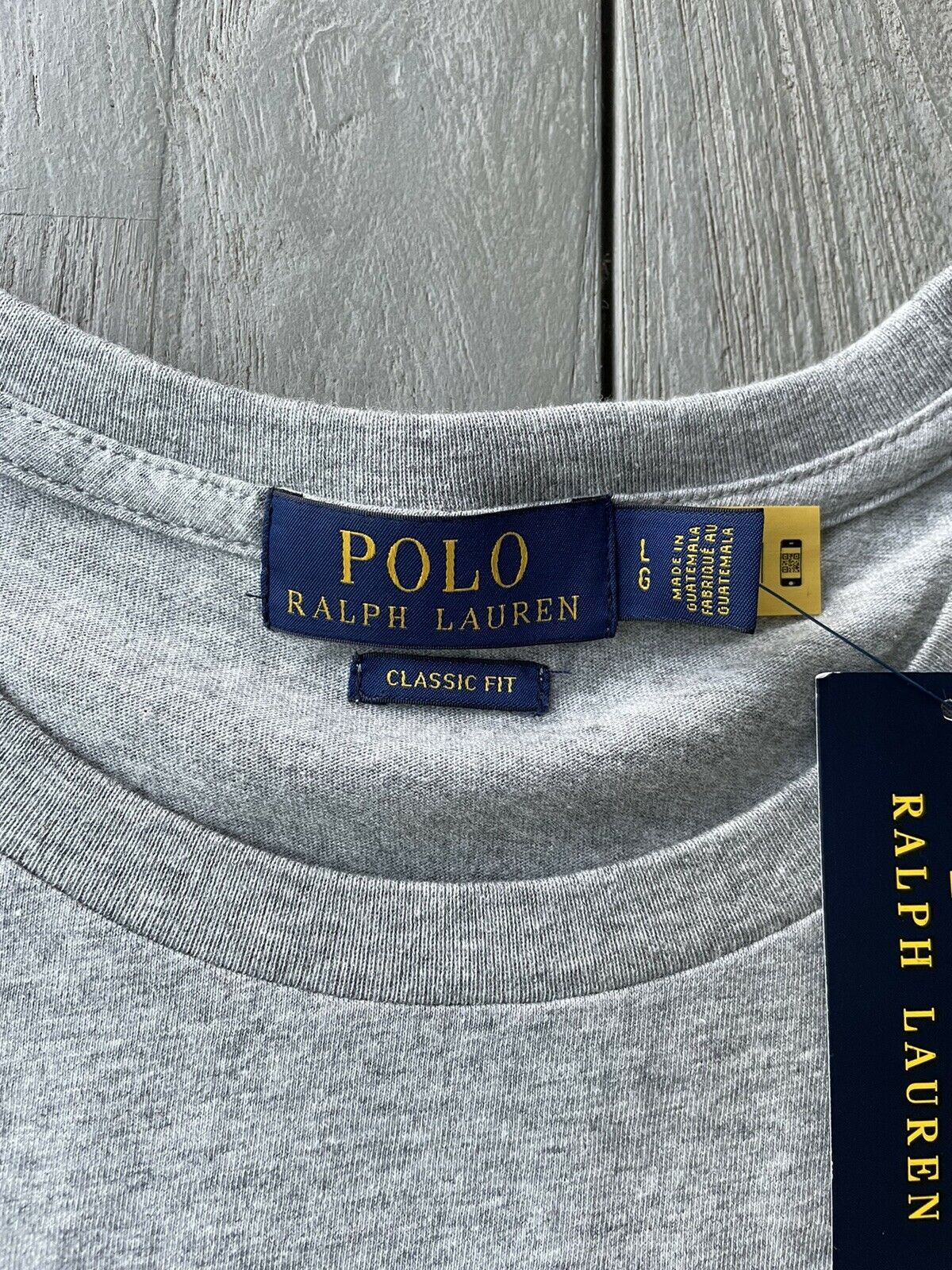 NWT Polo Ralph Lauren Men's Preppy Bear Classic Fit Tri-color T-Shirt Gray Large