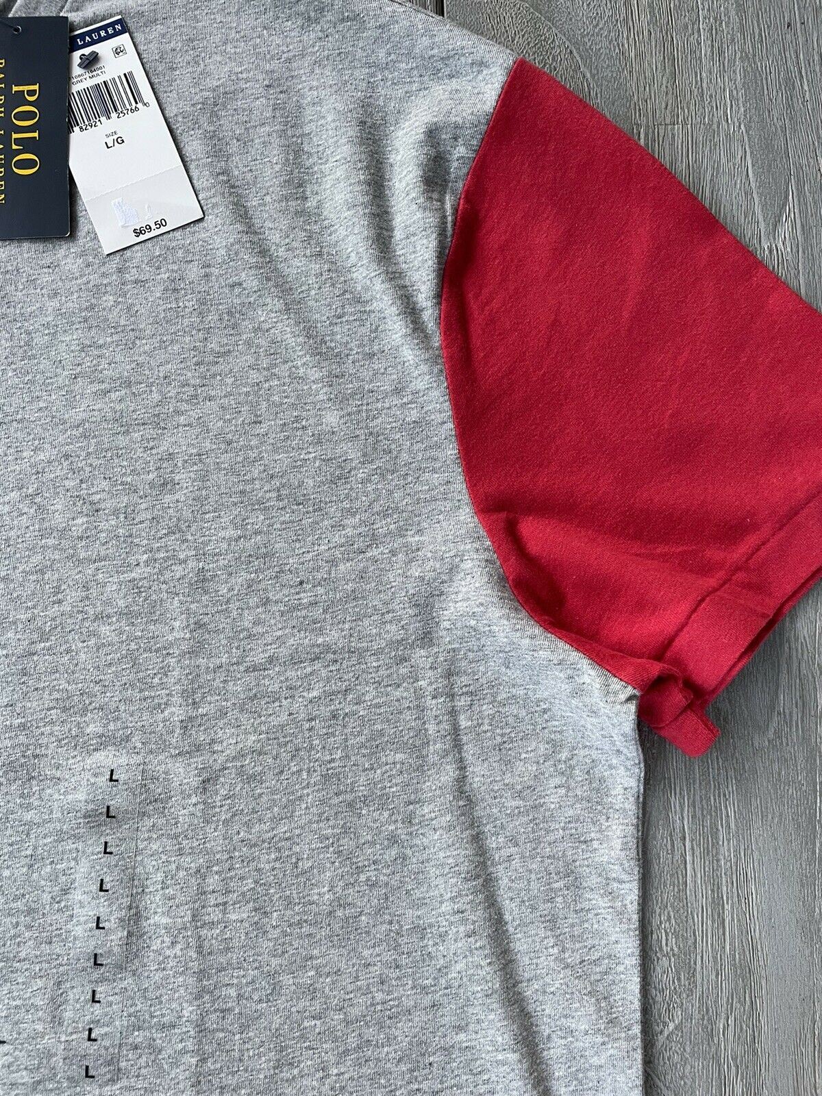 NWT Polo Ralph Lauren Men's Preppy Bear Classic Fit Tri-color T-Shirt Gray XL