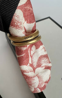 New Authentic GUCCI Red Crystal Gucci Tiger Head Ring Size 15 (7 1/4 US) Italy