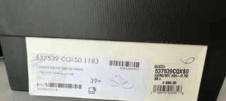NIB $ 890 Gucci Malaga Pump Leder Schwarze Schuhe 9,5 US (39,5 Euro) Italien 537539