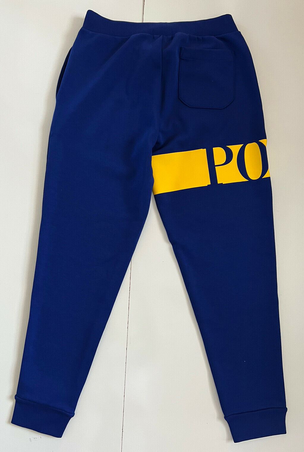 NWT $125 Polo Ralph Lauren Men's Large Polo Logo Blue Casual Pants Small