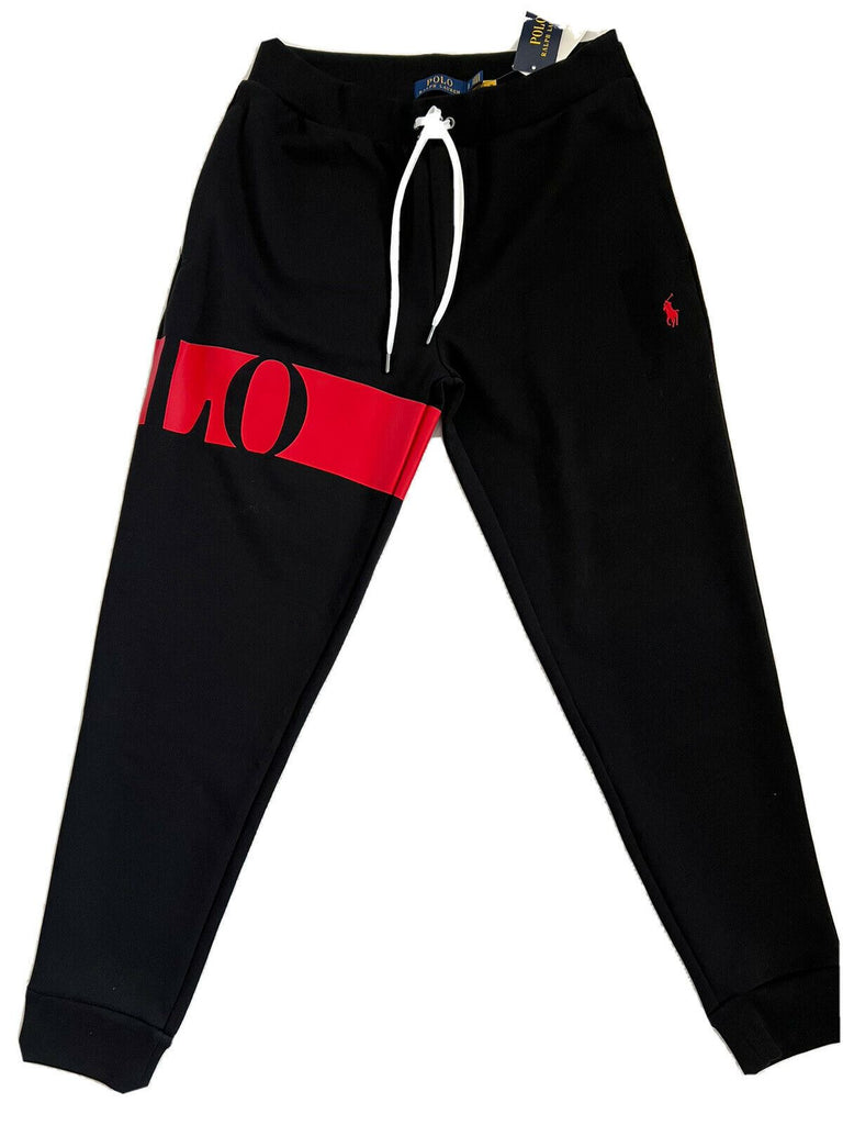 Neu mit Etikett: 125 $ Polo Ralph Lauren Herren-Freizeithose mit großem Polo-Logo in Schwarz, Größe S