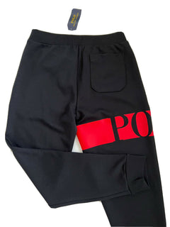 Neu mit Etikett: 125 $ Polo Ralph Lauren Herren-Freizeithose mit großem Polo-Logo in Schwarz, Größe S