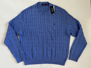 NWT $110 Polo Ralph Lauren Men's Blue Cotton Sweater 2XL