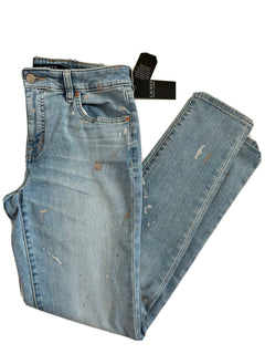 Neu mit Etikett: 99,95 $ Lauren Ralph Lauren Skinny Leg Blue Jeans Größe 4 (27 Taille) 