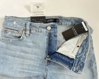 Neu mit Etikett: 99,95 $ Lauren Ralph Lauren Skinny Leg Blue Jeans Größe 4 (27 Taille) 