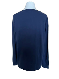 Neu mit Etikett: Polo Ralph Lauren Langarm-T-Shirt mit Bärenmuster, Blau, XL 