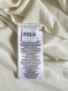 Neu mit Etikett: 78 $ Polo Ralph Lauren Heart Damen-T-Shirt, Weiß, Größe L