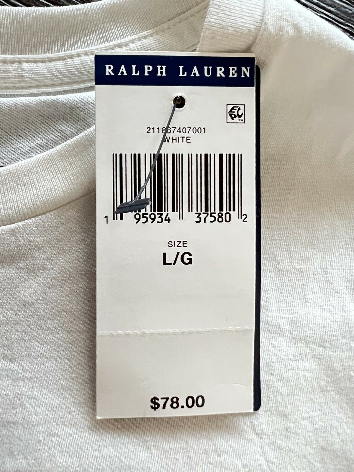 NWT $78 Polo Ralph Lauren Heart Women's T-Shirt White Large
