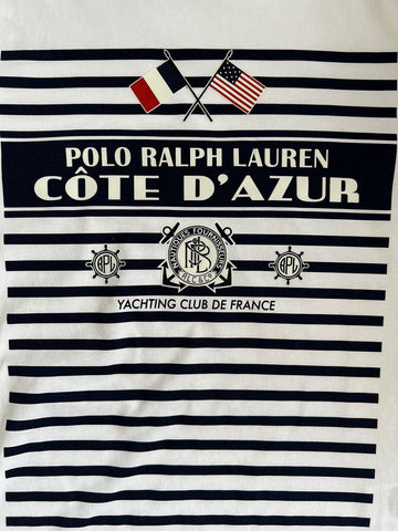 NWT $78 Polo Ralph Lauren Women's Yachting Club Short Sleeve T-shirt White Small
